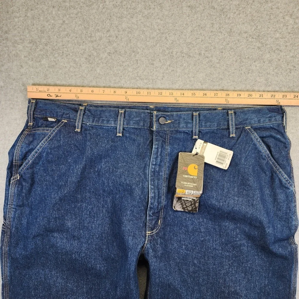 NEW Carhartt FR Jeans Mens 46X30 Flame Resistant Utility‎ Work Blue FRB13-DNM